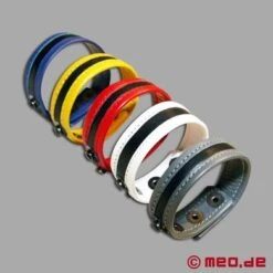 CAZZOMEO Hanky Code Penis Ring Aus Leder (schwarz/weiß)