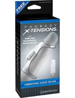 Fantasy X-Tensions By Pipedream PD4130-20 Vibrating Cock Sling Penis Extension - Penis Sle