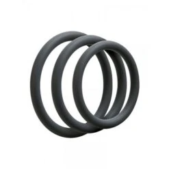 OptiMale 3 C-Ring Set Thin: Penisringe-Set, Anthrazit