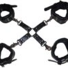 Bondage Leder Hogtied Fesselset Gepolsterte Kreuz Fesseln Hand Fuß Fesseln Leder Kre