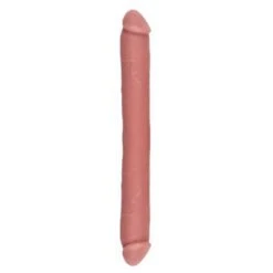 Double Medium Dildo Flesh - 44x4 Cm