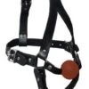 Bondage Leder Harness Ball Mund Knebel Rot In 40mm