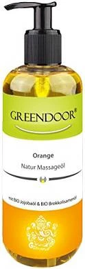 500 Ml Sparpackung Greendoor Massageöl Orange - BIO Jojobaöl & Aprikosenkern