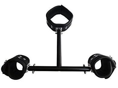 Bondage Echt Leder Hals Hand Fesseln Mit Erotik Metall Pranger Spreizstange - Leder Halsba 1 Bondage Echt Leder Hals Hand Fesseln Mit Erotik Metall Pranger Spreizstange - Leder Halsba