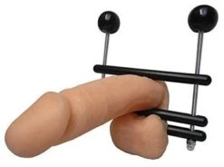 Bondage Metall Penis Und Hoden Presse Humbler Penis Pranger Extrem - Doppel Penispresse