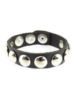 Leder-Penisriemen Mit Nieten, Schwarz