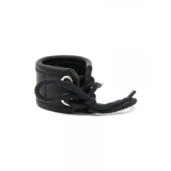 Leder-Hodenstretcher 3cm, Schwarz