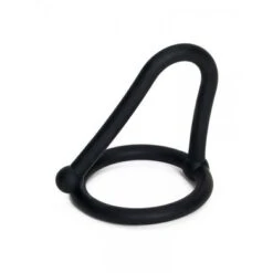 Silicone Cum Stopper 2.0: Eichelring Mit Plug, Schwarz