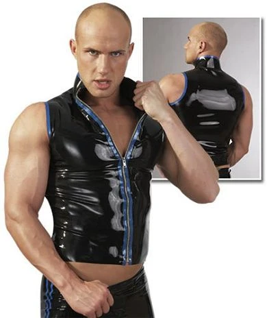 Herren Latex Weste Mit Front Zip 1 Herren Latex Weste Mit Front Zip