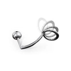 Anal Intruder: Edelstahl-Penis-/Hodenring (45mm) Mit Analplug