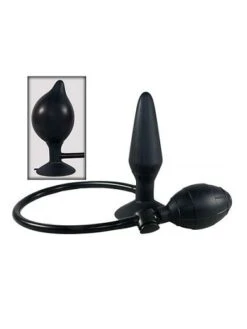 True Black: Analplug Mit Pumpe, Schwarz