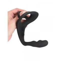 Black Velvets: Penisring Mit Analplug, Schwarz