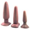 Nanma Vanilla Dip Butt Plug Set 3 Größen (10 Cm. 12.5 Cm. 15 Cm) - Hautfarbe. 1