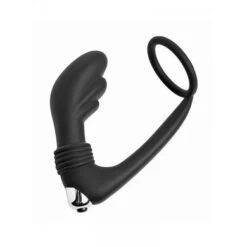 Master Series Nova: Penis- Und Hodenring Mit Vibro-Analplug, Schwarz