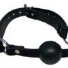 Bondage Echt Leder Ball Mund Knebel Schwarz Mit 40mm Ball - Studio Qualität