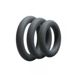 Optimale 3 C-Ring Set Thick: Penisringe-Set, Anthrazit