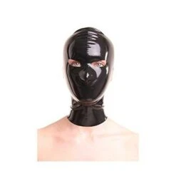 Anita Berg AB4039 Natur Latex-Maske Ohne Reißverschluss. Kopfmaske Mund Zu. S Schwar