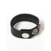 Black Label 3 Snap Leather Cock Ring: Penis- Und Hodenriemen, Schwarz