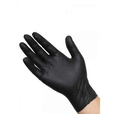 Latex-Einmalhandschuhe 100er Pack, Schwarz 1 Latex-Einmalhandschuhe 100er Pack, Schwarz