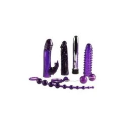 ToyJoy Imperial Rabbit Kit Dark Purple. Sextoy-Set Mit Vibrator. Dildo. Analkette. Liebesk