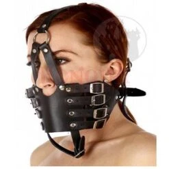 Leder Kopfharness Mit Atembaren Ballknebel