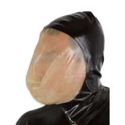 Latex-Vakuummaske, Schwarz/transparent