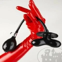 Latex Butterfly-Knebel - Groß -, Aufblasbar, Getaucht