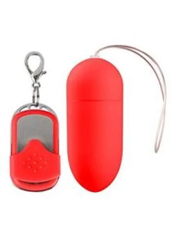 Shots Toys 10 Speed Wireless Control Vibrating Egg - Inklusiv Fernbedienung. Rot. 8 Cm Lan