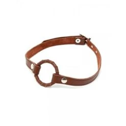 Leder-Ringknebel, Braun