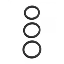 Perfect Fit Xact-Fit 3-Ring-Kit M-L: Penisringe-Set, Schwarz