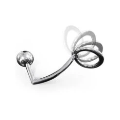 Anal Intruder: Edelstahl-Penis-/Hodenring (55mm) Mit Analplug