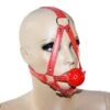 Mundknebel #7079 Ballknebel. Kopfharness Mit Gag-Ball. Rot