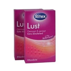 16 (2 X 8er) Ritex Stimulierende Kondome - Genoppte & Gerippte Condome