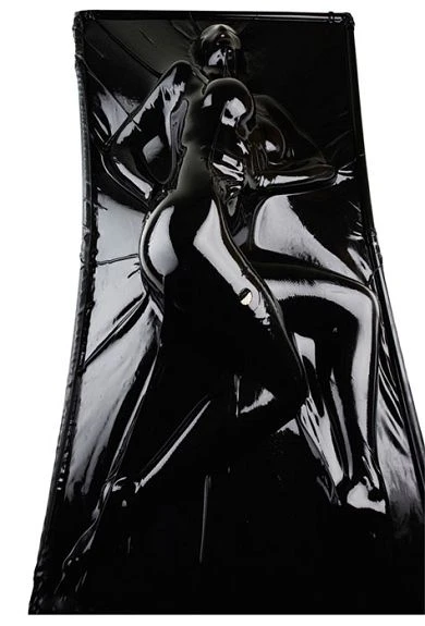 Latex Vacuum-Bett - Vakuumbett Mit Rahmen - SCHWARZ 2 Latex Vacuum-Bett - Vakuumbett Mit Rahmen - SCHWARZ – Bild 2