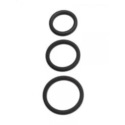 Perfect Fit Xact-Fit 3-Ring-Kit S-L: Penisringe-Set, Schwarz