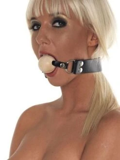 Lederknebel Mit Holzball